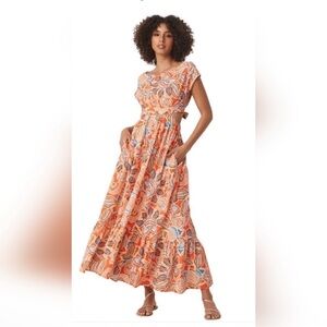 Misa Los Angeles Dana Mae Dress tangerine floral